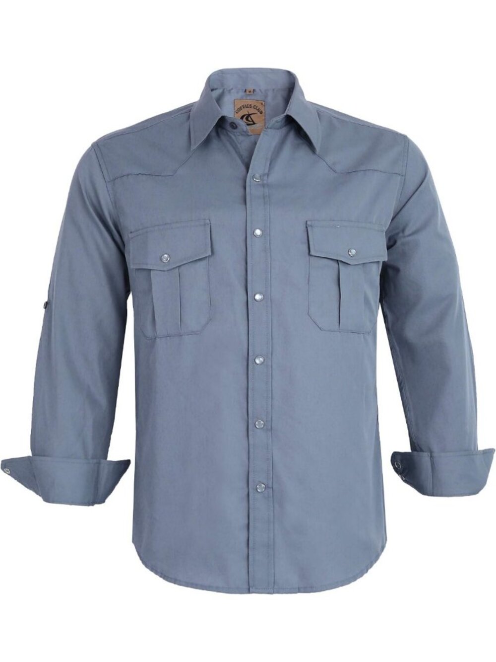 Men's Western Cowboy Long Sleeve Pearl Snap Casual Work Shirt - Stylish